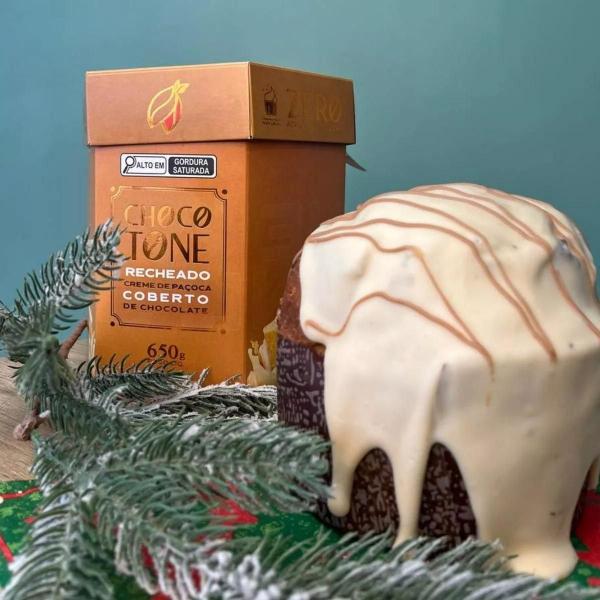 Chocotone Zero Açúcar Selecto Cacau 650g Coclate e Avelã ou Paçoca Imagem de Chocotone Zero Açúcar Selecto Cacau 650g Coclate e Avelã ou Paçoca