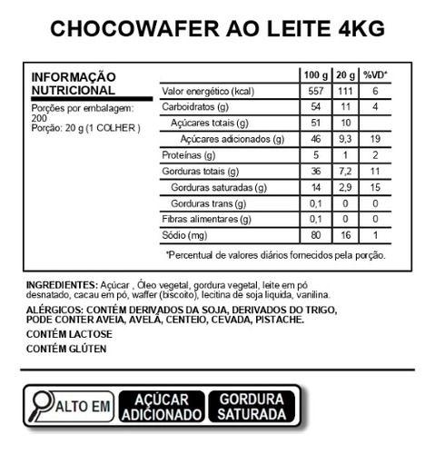 Chocowafer Ao Leite 4kg - COSMOS Imagem de Chocowafer Ao Leite 4kg