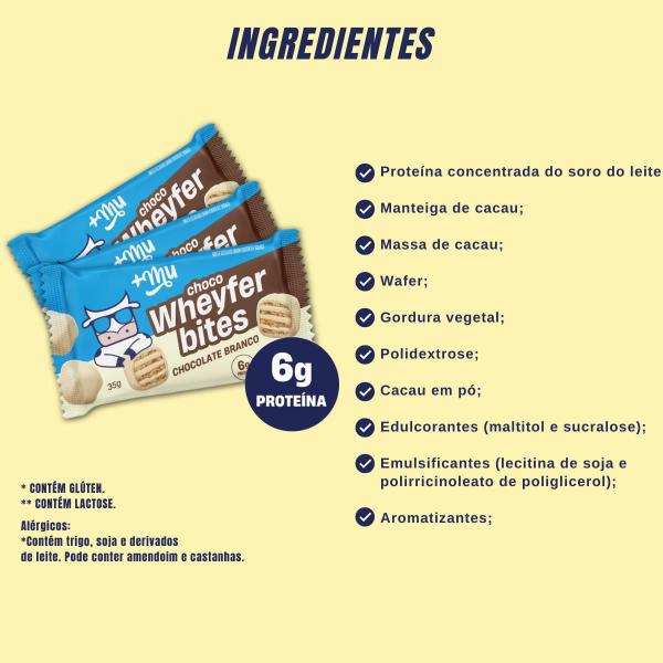 Imagem de ChocoWheyfer Bites 35g 12 Unidades 420g Mais Mu