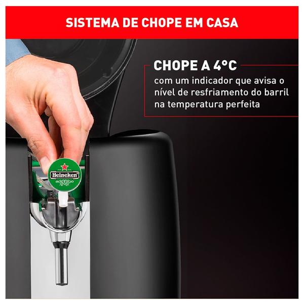 Imagem de Chopeira Beertender Krups Heineken com Capacidade de 5 Litros Preta - B101_CHOP