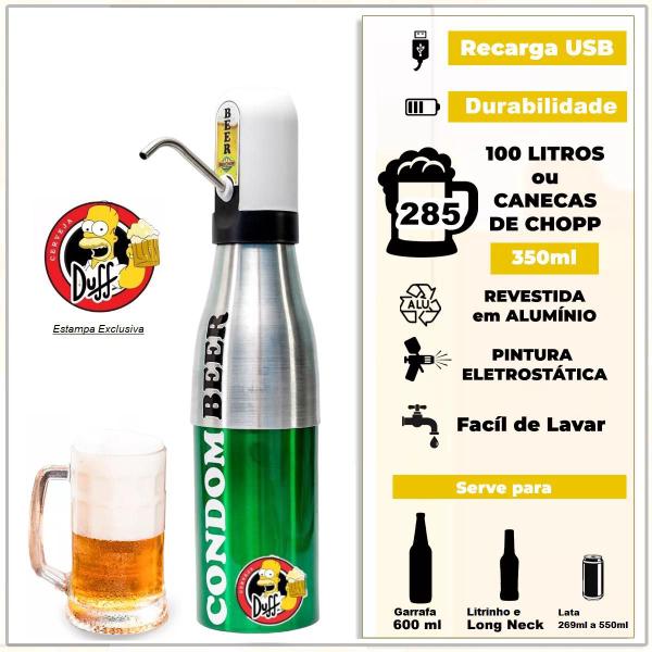 Imagem de Chopeira Elétrica Cooler Pra Chopp Com Cabo Usb Verde Duff