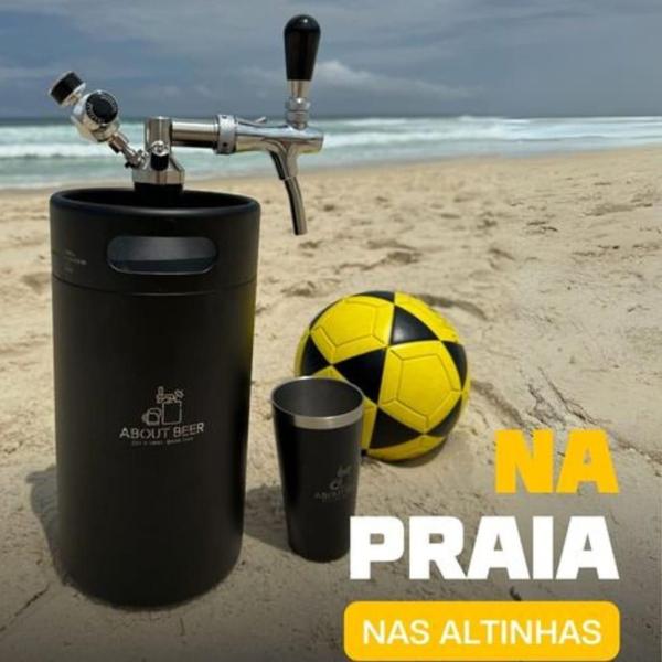 Chopeira Keg Vacuum 5 Litros Portátil Black About Beer Imagem de Chopeira Keg Vacuum 5 Litros Portátil Black About Beer