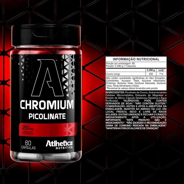 Imagem de Chromium Picolinate 250mcg 60 Cápsulas - Atlhetica Nutrition