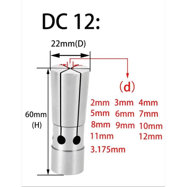 Imagem de Chuck CNC de Alta Precisão - DC4, DC6, DC8, DC12 - Precisão 0,003mm