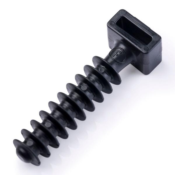 Imagem de Chumbador Plástico Para Abraçadeira 8Mm Preto Com 10Un Frontec