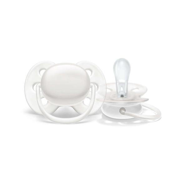 Imagem de Chupeta Avent Silicone Ultra Soft 0-6m T. 1 Branca SCF092/01