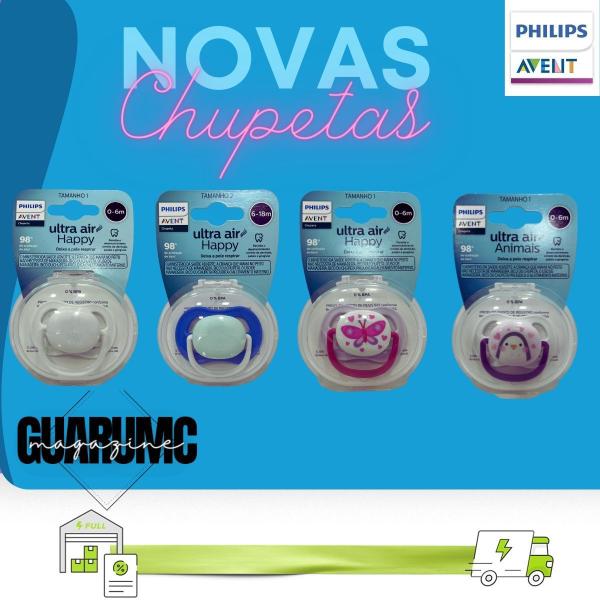 Imagem de Chupeta Avent Ultra Air Unitaria Menina Balão 6-18M SCF081/08 Philips Avent Bico