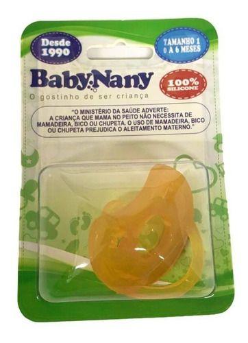 Imagem de Chupeta Bico Reto 100% Silicone Calmante Recem Nascido Para Menina 2 Unidades Baby Nany