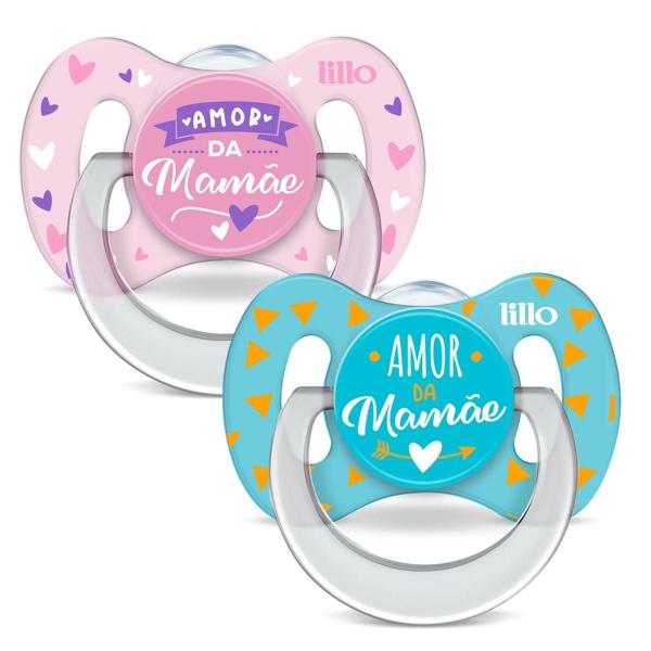 Imagem de Chupeta Bico Silicone Lillo 6 Meses Funny Amor Mãe Infantil