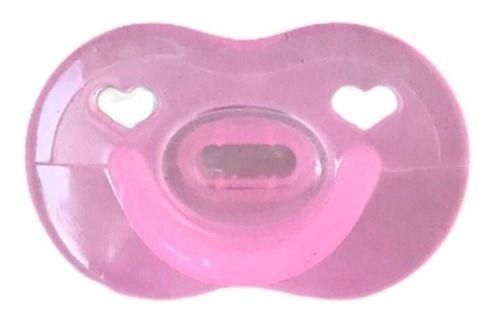 Imagem de Chupeta Calmante Bico Simétrico  100% Silicone 2 Unidades  Para Menina Baby Nany