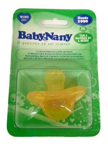 Imagem de Chupeta Calmante Bico Simétrico  100% Silicone 2 Unidades  Para Menina Baby Nany