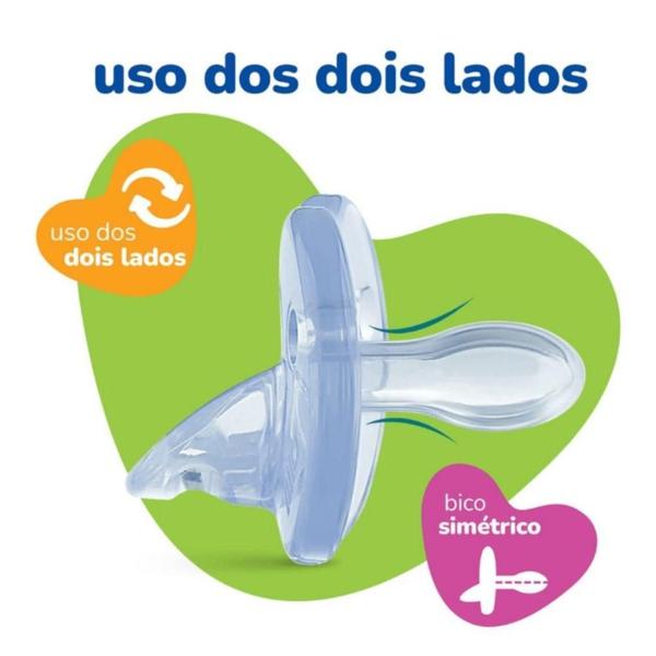 Imagem de Chupeta Calming 100% Silicone Transparente Tam.1 - Lillo