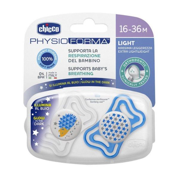 Imagem de Chupeta Chicco PhysioForma Light Lumi de 16 à 36 meses 2 unidades