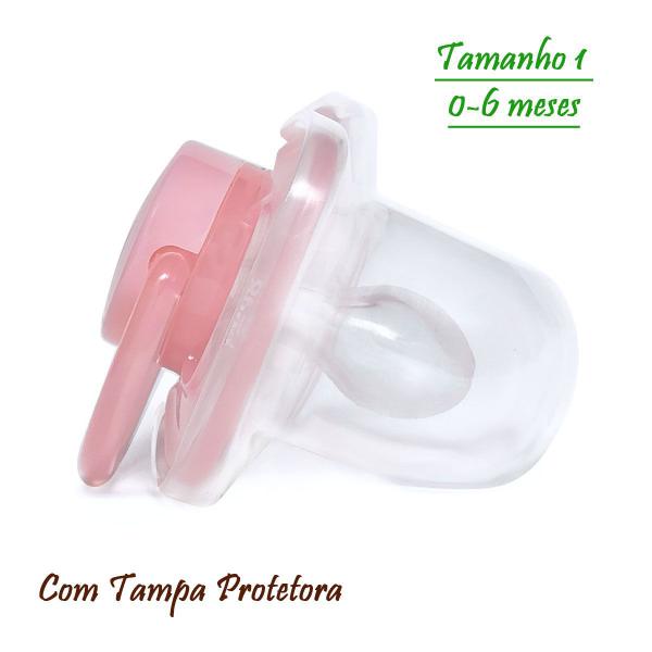 Imagem de Chupeta com Tampa Protetora Bico Simétrico Fase 1 Silicone Ultra Soft Buba