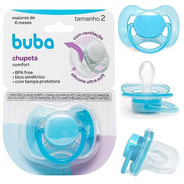 Imagem de Chupeta Comfort Bico Siicone Ultra Soft Com Ventilação Tam 2 Menino Menina 6m+ Buba