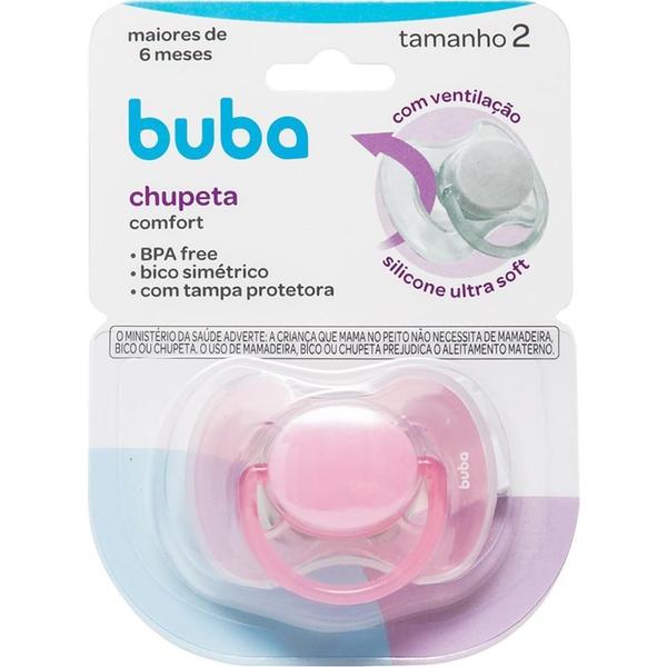 Imagem de Chupeta Comfort Bico SIL.T2 Rosa C/TAM