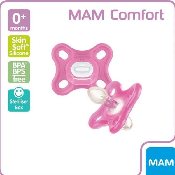 Imagem de Chupeta Comfort Mam 0-2 Meses Cor Rosa