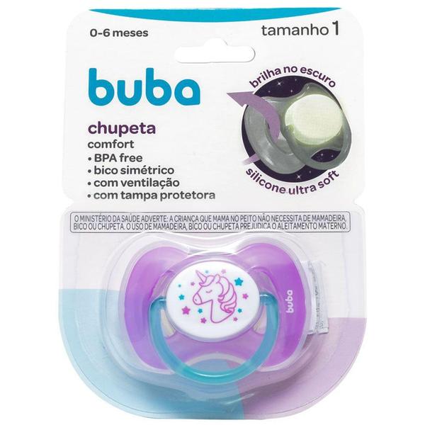 Imagem de Chupeta Comfort Noturna 0-6m Tam 1 Buba Unicórnio