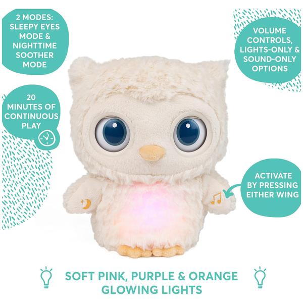 Imagem de Chupeta de pelúcia GUND Baby Sleepy Eyes Owl de 20 cm