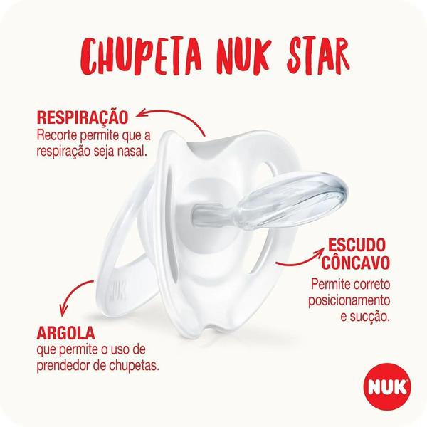 Imagem de Chupeta de Silicone  Nuk Star Girl 0 à 6 meses