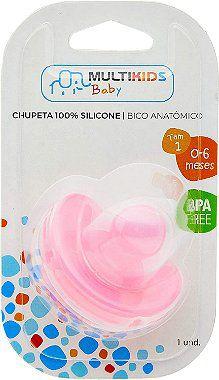 Imagem de Chupeta de Silicone Rosa -Multikids Baby BB037