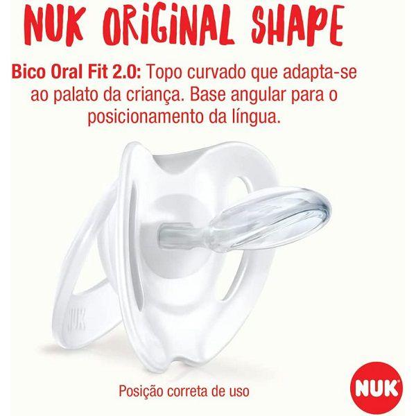 Imagem de Chupeta de Silicone STAR 0-6 Meses Bico ORAL FIT NUK Gato PA7344-1G