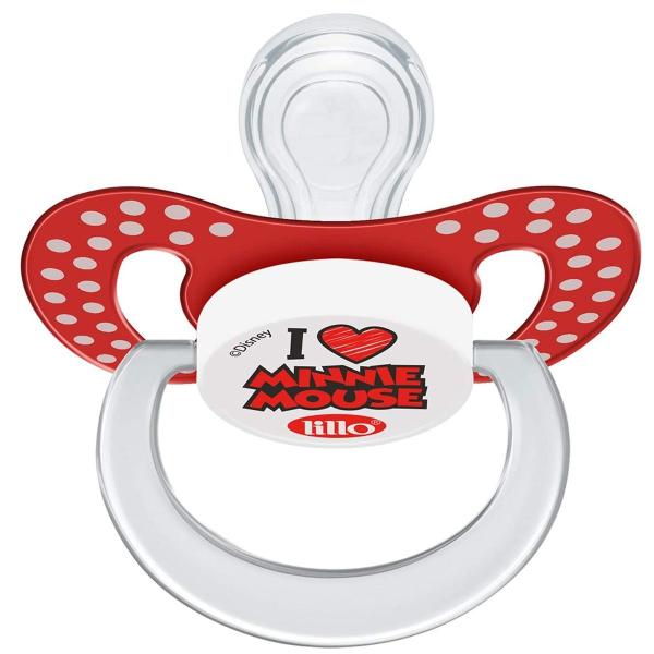 Imagem de Chupeta Disney Minnie Funny Orto SIL Tamanho 1 Vermelho