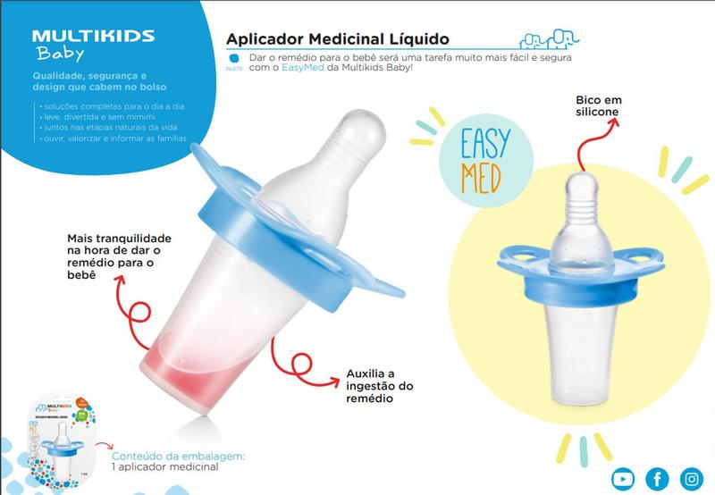 Imagem de Chupeta Dosadora Para Bebê BPA Free Azul Multikids