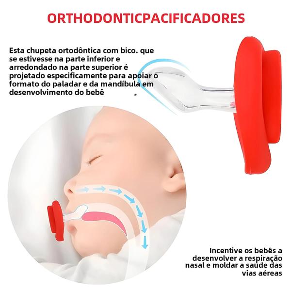 Imagem de Chupeta Engraçada de Bigode para Bebês Recém-Nascidos (0-6 Meses)