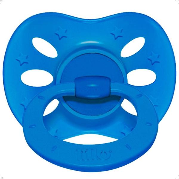 Imagem de Chupeta Extra Air Lillo Silicone Azul Tamanho 2 6 à 18 Meses