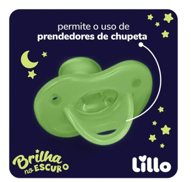 Imagem de Chupeta Infantil Lillo Dia e Noite Soft Calming Bico Simetrico contém 2 chupetas ( +6 meses )