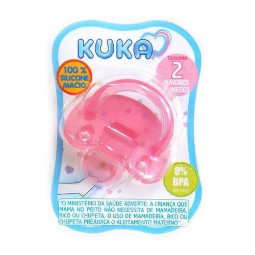 Imagem de CHUPETA KUKA 100% SILICONE ORTODONTICA SOFT  Nº 2 - ROSA