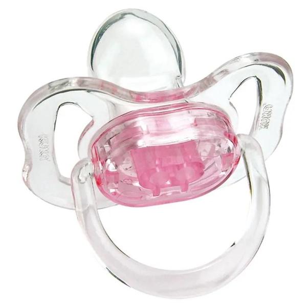 Imagem de Chupeta Kuka Cristal Color 2022 Nº2 Ortodôntica Silicone Rosa