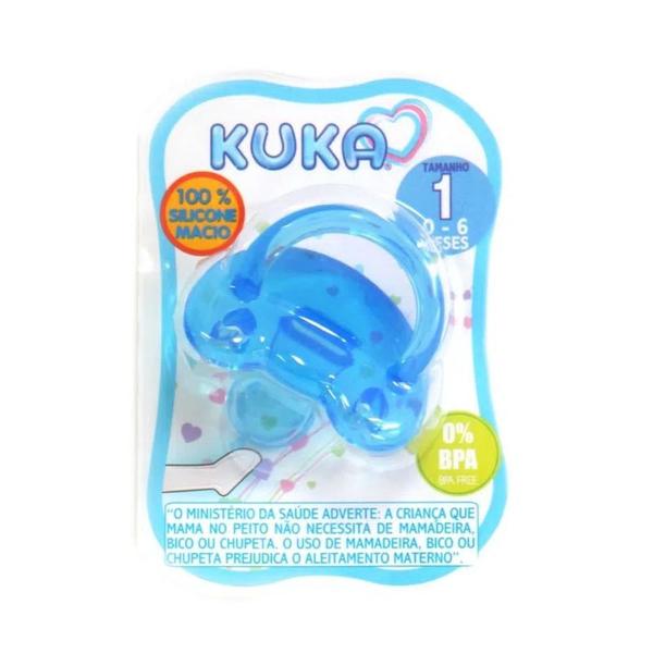 Imagem de Chupeta Kuka Silicone Azul 0-6m Fase 1 Ortodontico 2701