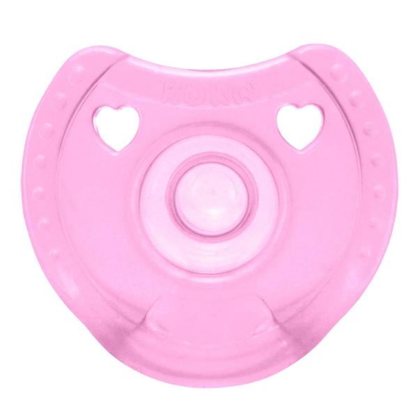 Imagem de Chupeta Kuka Silicone Soft Comfort Tamanho 1 de 0 a 6 Meses Rosa 1 Unidade