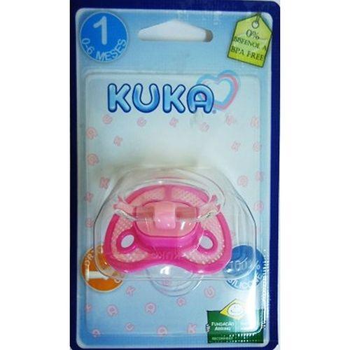 Imagem de Chupeta Kuka Super Ventilada Orto Fase 1 Rosa