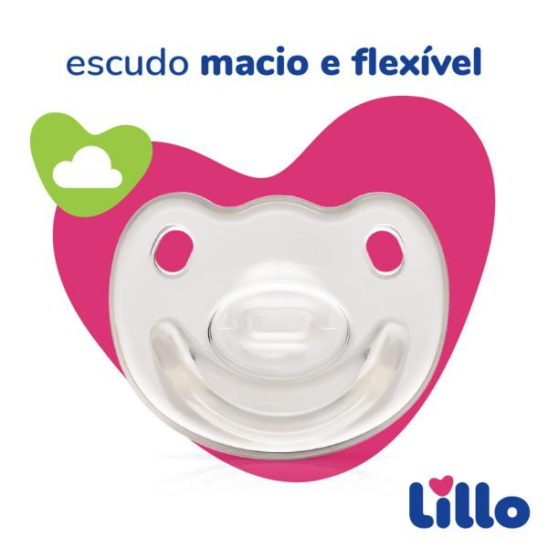 Imagem de Chupeta Lillo 100% Silicone Ortodôntica para Bebê +6 meses Soft Divertida com Alça Bico Anatômico Macio e Flexível