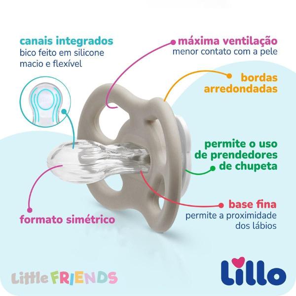 Imagem de Chupeta Little Friends Brilha No Escuro 0M+ Neutra - Lillo