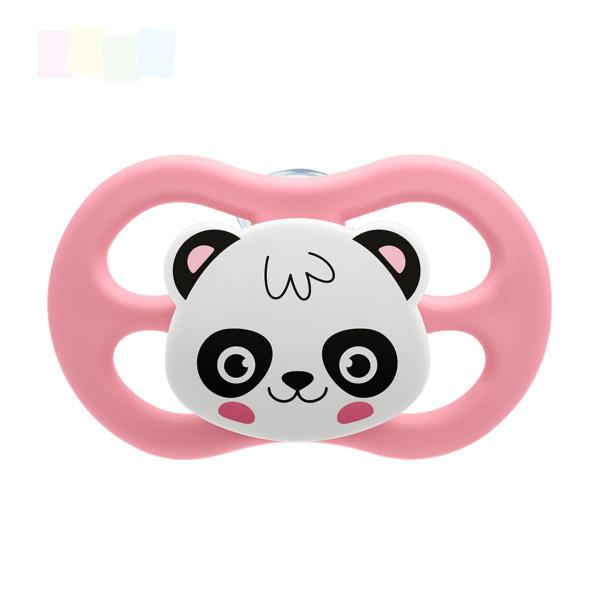 Chupeta Little Friends Glow Simétrica 6+ Bico de Silicone Lillo Rosa Imagem de Chupeta Little Friends Glow Simétrica 6+ Bico de Silicone Lillo Rosa