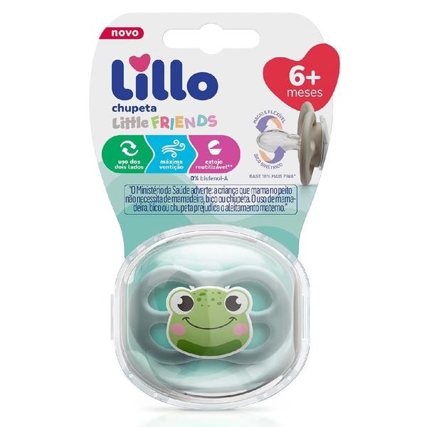 Imagem de Chupeta Little Friends Simétrica Azul Silicone Menino