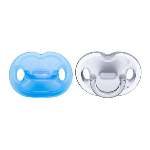 Imagem de Chupeta Lolly 100% Silicone Tamanho 2 +6 Meses Boy Cores Sortidas 2 Unidades