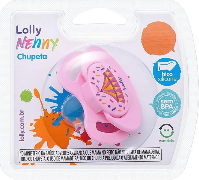 Imagem de Chupeta lolly tip bico silicone ortodontico t2 6 + - rosa