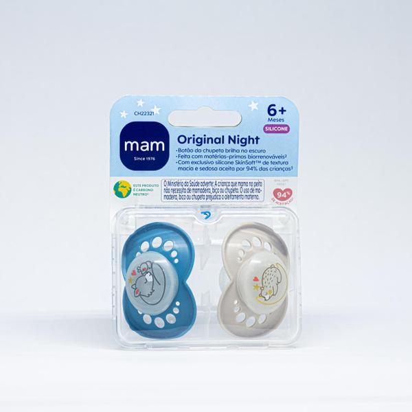 Chupeta Mam Original Night 6+ Meses Brilha no Escuro CH22321 Imagem de Chupeta Mam Original Night 6+ Meses Brilha no Escuro CH22321