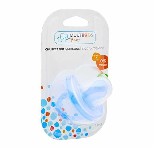 Imagem de Chupeta Multikids Baby 0-6m Silicone Azul BB036