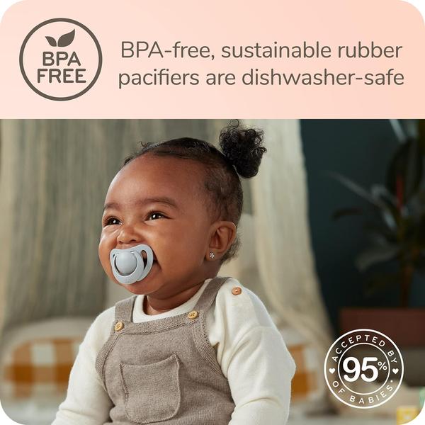 Imagem de Chupeta NUK for Nature Natural Rubber 6-18M, pacote com 4