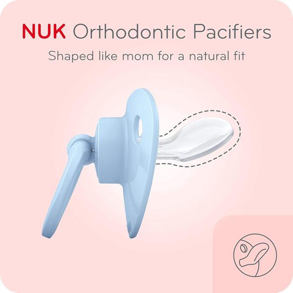 Imagem de Chupeta NUK Orthodontic Azul carro/helicóptero 18-36M pack 2