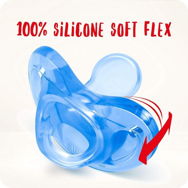 Imagem de Chupeta NUK Sensitive Soft 100% Silicone S1 Infantil Bebê 0 a 6 Meses