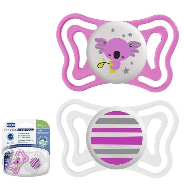 Imagem de Chupeta Physio Forma Light Ilumina Girls 6-16m 2und Chicco