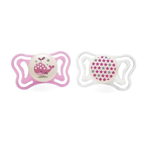 Imagem de Chupeta PhysioForma Rosa Baleia 0-6m 2un. - Chicco