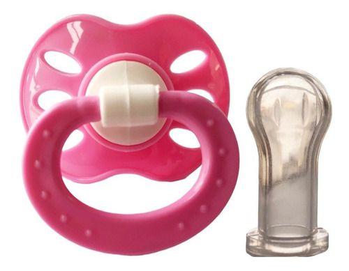 Imagem de Chupeta Plus Bico100% Silicone Redondo Para Menina 4 Unidades